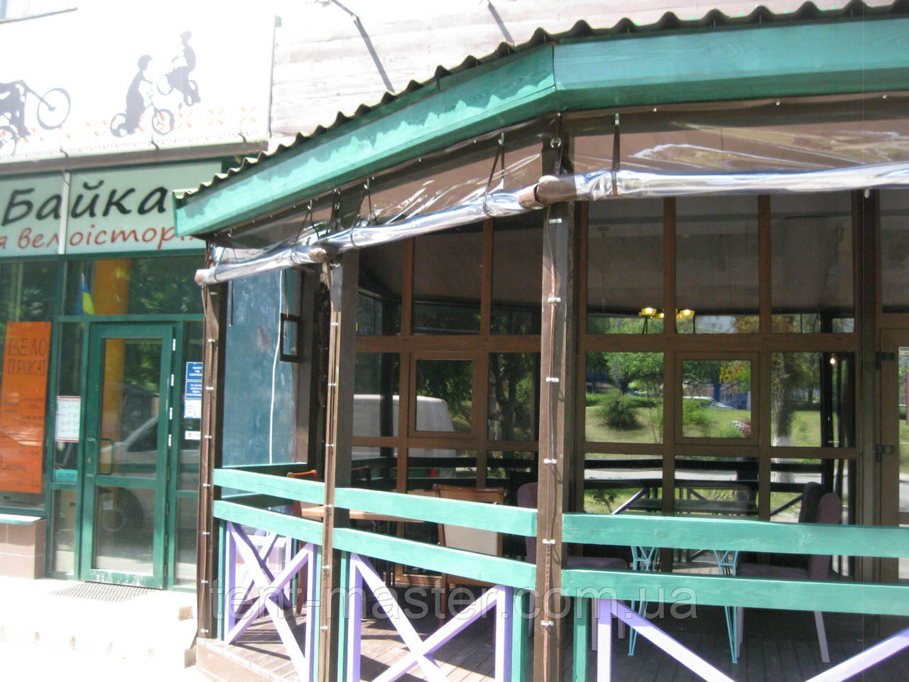 Прозрачные ПВХ шторы (Ахиллес, Япония) для кафе и ресторанов - фото 6 - id-p80342252