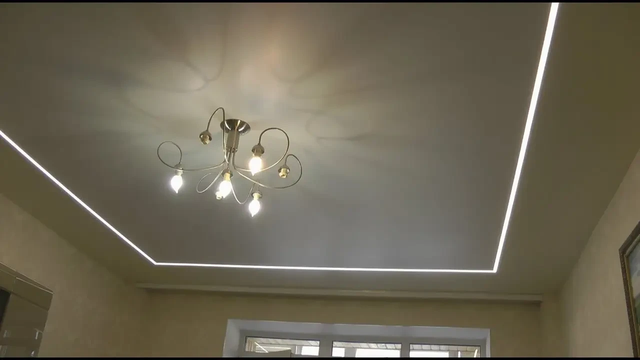 Врізний профіль для гіпсокартону з лед каналом 56,9X16,9X15,4