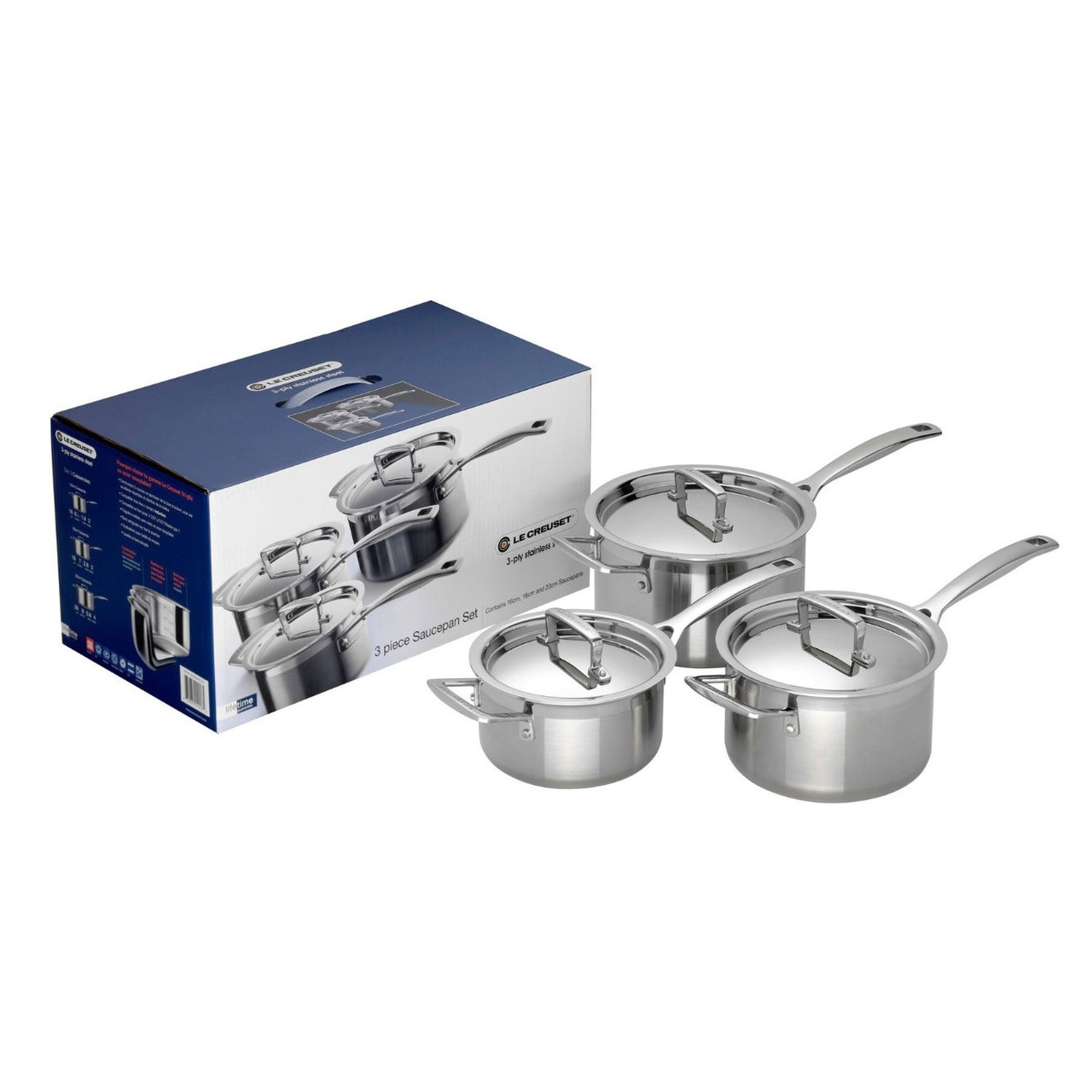 Набір із 3 сотейників Le Creuset 3-ply