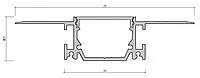 Врезной профиль для гипсокартона с лед каналом 73X33X18,5