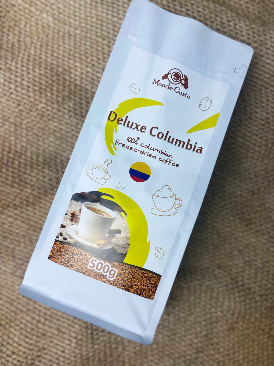 Сублімована розчинна кава лінійки Monde Gusto - Deluxe Columbia 500 грам