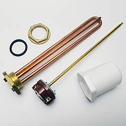 ТЕН із терморегулятором (комплект) для встановлення в бак, бочку, ємність, літній душ, резервуар, радіатор, котел