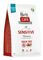 Корм для собак с чувствительным пищеварением Brit Care Dog Grain-free Sensitive с олениной 3 кг