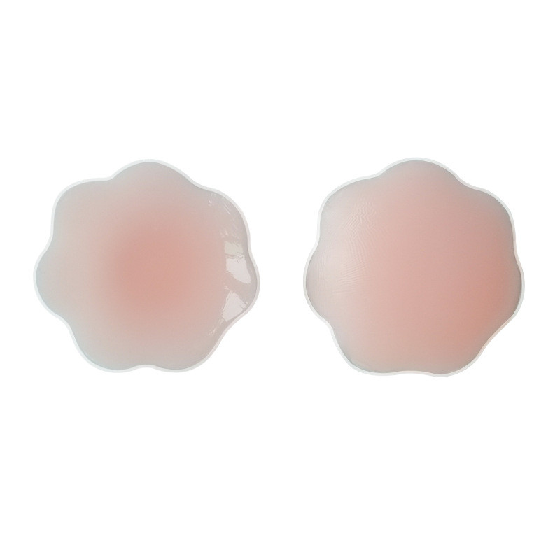 Силіконові багаторазові накладки на соски тілесно-рожевого кольору 2 шт Квітка GS399-1