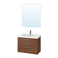 IKEA GODMORGON/ODENSVIK (ИКЕА GODMORGON / ODENSVIK) Меблі для ванної кімнати, комплект. 4 шт., імітація шпону, 093.223.22