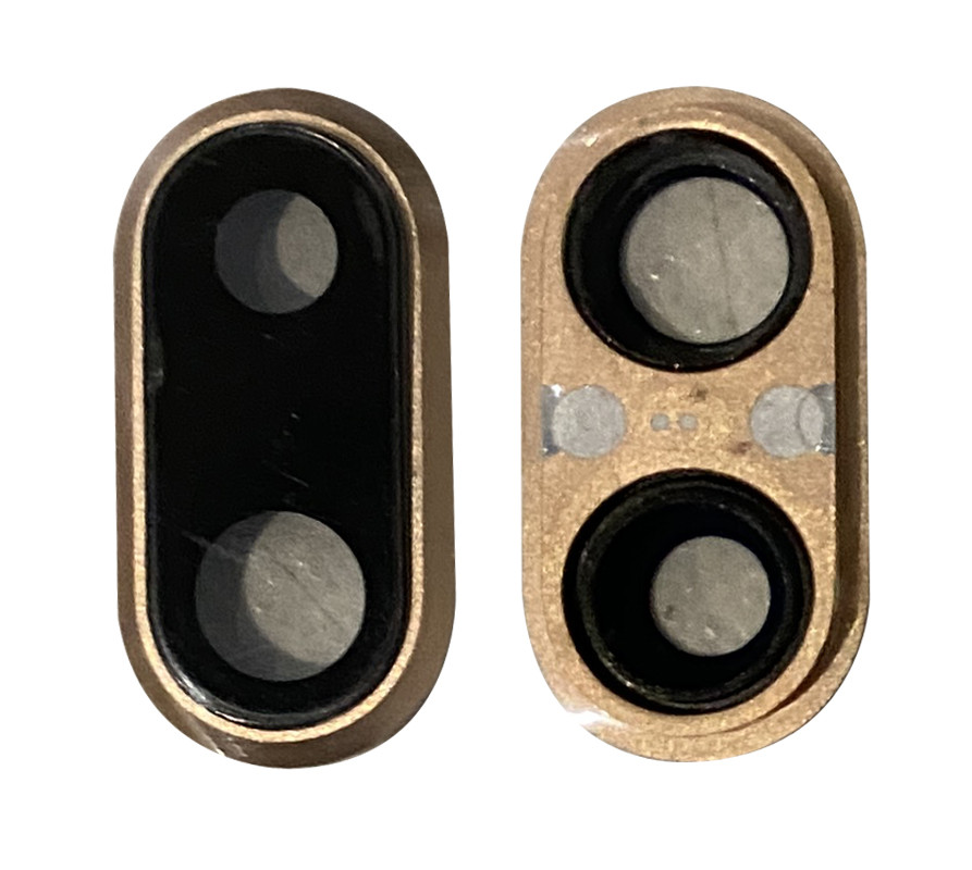 Скло камери для iPhone 8 Plus Золоте з рамкою, фото 1