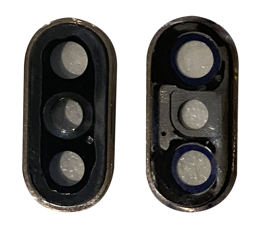 Скло камери для iPhone XS Золоте з рамкою, фото 1