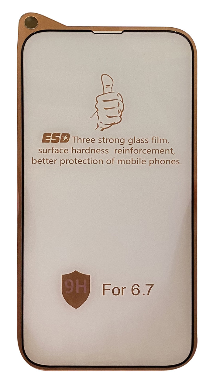 Захисне скло NoName 9H Design для iPhone 13 Pro Max Чорне, фото 1