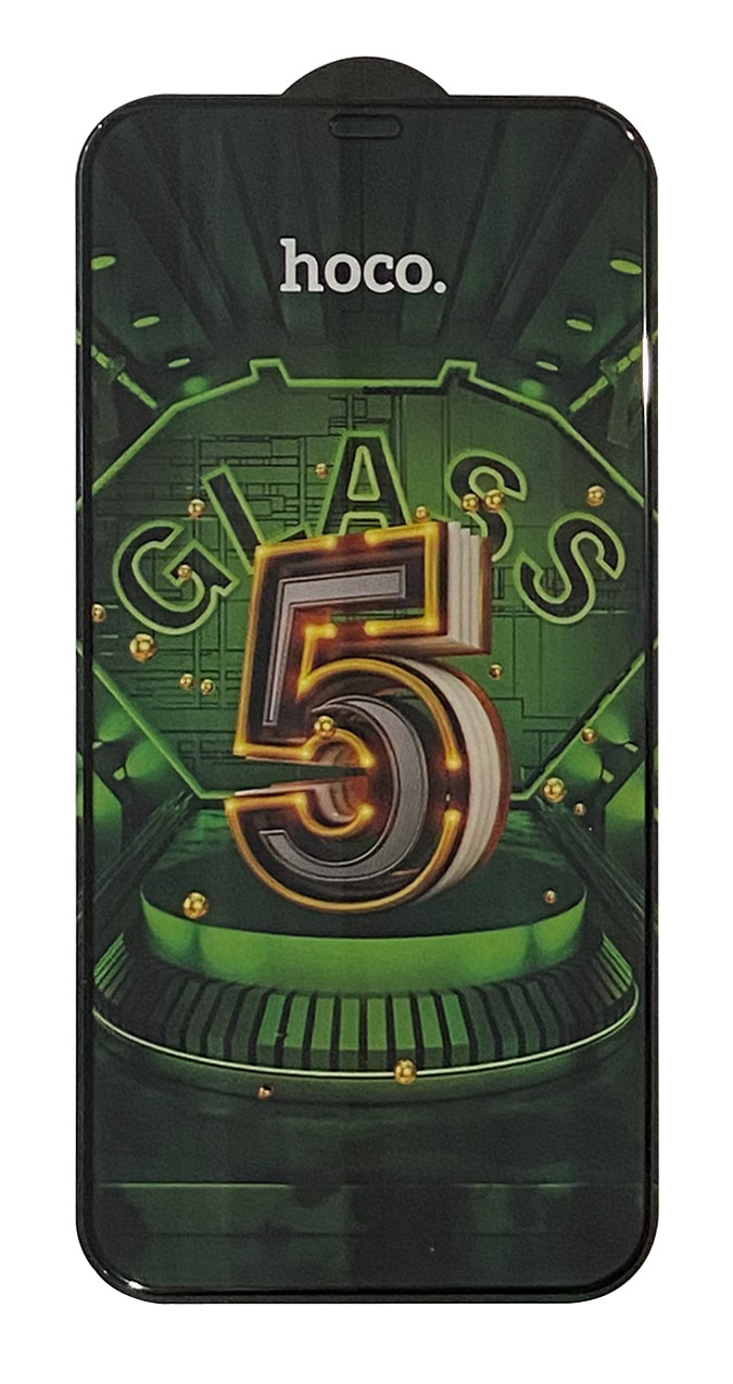 Захисне скло NoName HOCO G12 5D для iPhone 12 Pro MAX Чорне (тех. паковання), фото 1