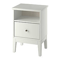 IKEA IDANAS (ИКЕА ИДАНЕС) Приліжковий столик, білий, 47x40 см 904.588.10