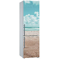 Виниловая декоративная наклейка на холодильник "Пляж. Морское побережье" с оракала