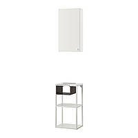 IKEA ENHET (ИКЕА enhet) Стінка комбінація для зберігання, біла, 40x30x150 см 993.355.94