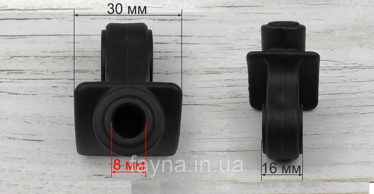 Вилка поворотна для ремонту валізи В05E (D=19мм), фото 1