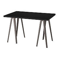 IKEA MALVAKT/NARSPEL (ИКЕА МАЛВАКТ/НАРСПЕЛ) Письмовий стіл, чорний/темно-сірий, 120x80 см 394.399.62