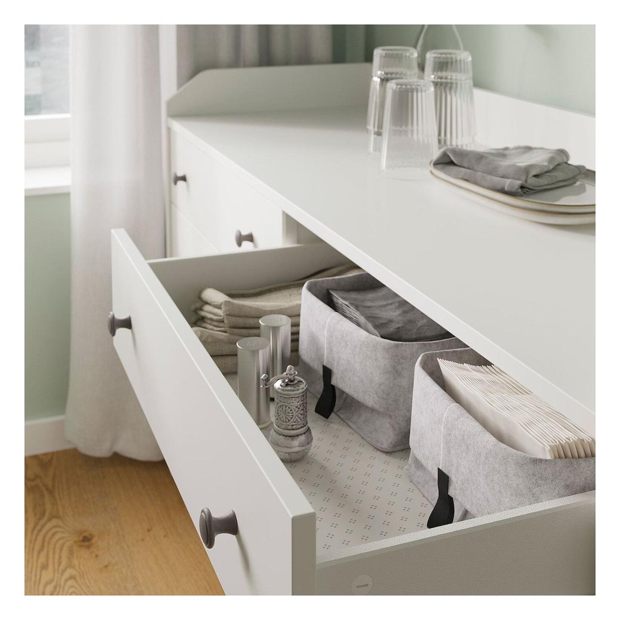 IKEA HAUGA (ИКЕА HAUGA) Комод з 6 ящиками, білий, 138 x 84 см 004.072. ...