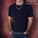 Чоловіча срібна цепочка Рамзес (Кардинал). Товстий ланцюг на шию срібло широкий 8 мм / 50 см, фото 2