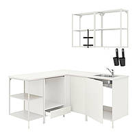 IKEA ENHET (ИКЕА ENHET) Кутова кухня, біла 993.379.27