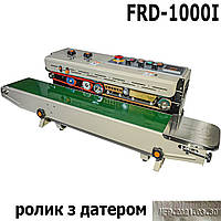 Конвейерный роликовый запайщик FRD-770I Плоский шов 10мм Спайщик горизонтальный для толстых пакетов и пленок FRM-1000I