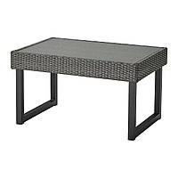 IKEA SOLLERÖN (ИКЕА SOLLERÖN) Журнальний столик, садовий, антрацит, темно-сірий, 92x62 см 404.245.92