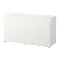 IKEA BESTA (ИКЕА БЕСТО) Комбінація з дверцятами, білий, Lappviken білий, 120x42x65 см 693.245.30