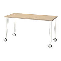 IKEA MÅLSKYTT/KRILLE (ИКЕА MÅLSKYTT/KRILLE) Письмовий стіл, береза/білий, 140 x 60 см 394.177.62