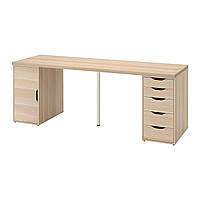 IKEA LAGKAPTEN/ALEX (ИКЕА ЛАГКАПТЕН/АЛЕКС) Письмовий стіл, біла морилка/імітація дуб, 200x60 см 695.217.00