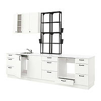 IKEA ENHET (ИКЕА ENHET) Кухня, антрацит, білий колір, 323 x 63,5 x 241 см 993.378.85