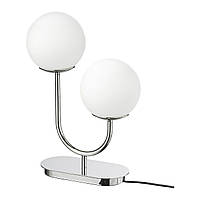 IKEA Лампа настільна SIMRISHAMN (ИКЕА СИМРИСХАМН) Настільна лампа, хром, opalowa білий скло, 42 см 004.376.76