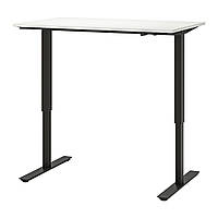 IKEA TROTTEN (ИКЕА ТРОТТЕН) Робочий стіл з регульованою висотою, білий/антрацит, 120 x 70 см 394.295.81