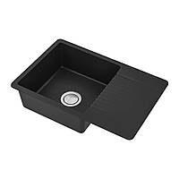 IKEA KILSVIKEN (ИКЕА KILSVIKEN) Вбудовувана Раковина, 1 ком з ociekarka, чорний, кварцовий композит, 72x46 см 893.370.27