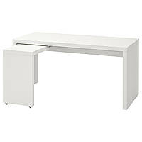 IKEA Стіл письмовий з висувною панеллю MALM (ИКЕА МАЛЬМ) Письмовий стіл з висувною панеллю, білий 702.141.92