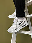 Чоловічі кросівки Nike Air Max 90 White в сітку Найк Аїр Макс 90 білі весняні літні осінні, фото 7