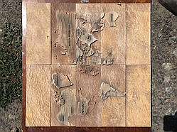 Форма для декоративного каменю і плитки "Карта Світу" на 6 плиток, гумова