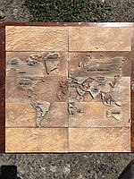 Форма для декоративного каменю і плитки "Карта Світу" на 8 плиток, гумова