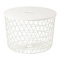 IKEA столик KVISTBRO (ИКЕА KVISTBRO) Журнальний столик з місцем для зберігання, білий 503.222.39