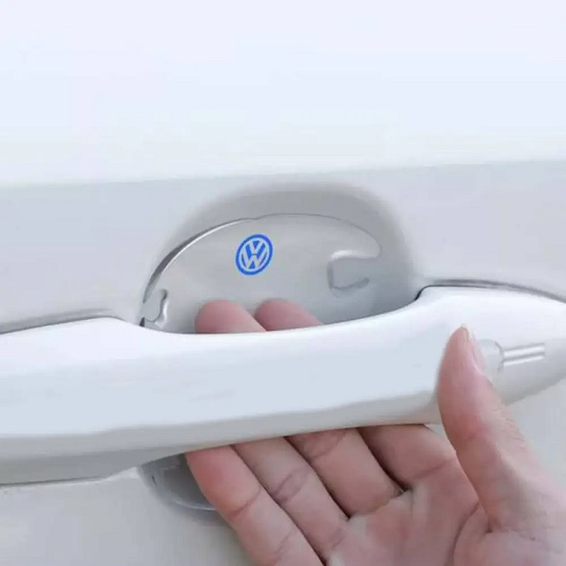 Захисна силіконова плівка під дверні ручки та ручки авто з логотипом VW комплект 8шт