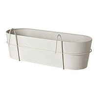 IKEA VITLOK (ИКЕА ВИТЛОК) Коробка з ручкою, кремова всередині/зовні, 56x20 см. 505.359.57