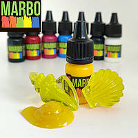 Жовтий яскравий барвник для поліуретанів і смол Marbo Марбо RAL 1018. Упаковка: 50 г