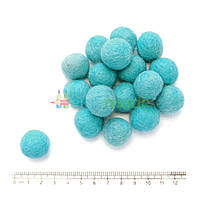 Кулька з вовни БІРЮЗОВИЙ, 2 см, 1 шт