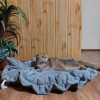 Большой уютный лежак для котов, собак лежанка трансформер 80см