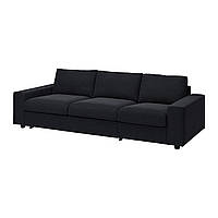 IKEA VIMLE (ИКЕА ВИМЛЕ) Чохол на 3-х місцевий диван з широкими підлокітниками/Саксемара чорно-синій 994.012.49