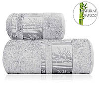 Мягкое полотенце бамбуковое Agac Zeron, Светло-серый, 50х90
