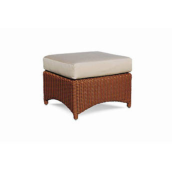 Пуф із техноротанга з м'якою подушкою для саду та тераси Ebony Skyline Design