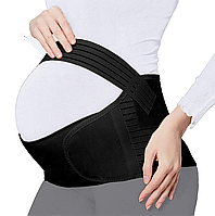 Бандаж для беременных на липучках с эластичным поясом L, Черный / Послеродовой пояс / Бандаж поддержания живота
