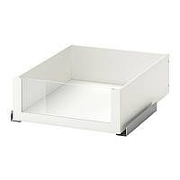 IKEA KOMPLEMENT (ИКЕА КОМПЛИМЕНТ) Ящик зі скляним фронтом, білий, 50x58 см 702.466.83
