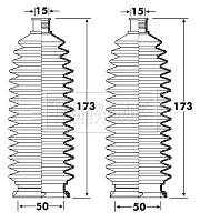 Комплект гофрованих кожухів, механізм рульового ке Borg & Beck BSG3402