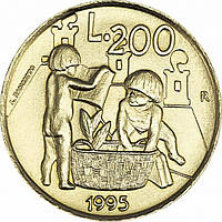 Монета 200 лір. 1995 рік, Сан-Маріно.UNC