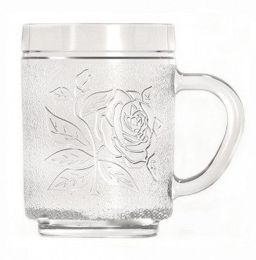 Чайна чашка із товстого скла Uniglass Roses 250мл (40805-МС12ХВ/sl)