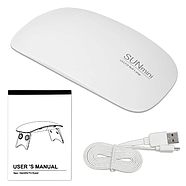 Лампа для манікюру SUN mini USB живлення 6 Вт LED манікюрна лампа для нігтів для лаку, таймер, портативна, фото 4