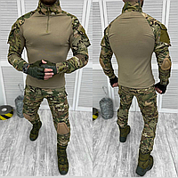 Военная форма ВСУ тактический костюм мультикам рубашка убакс с налокотниками и штаны с наколенниками Poland